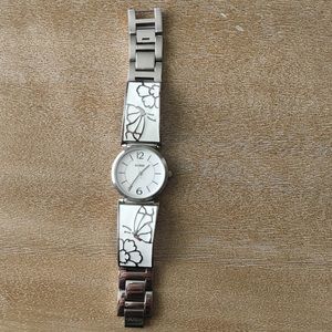 White Fossil Watch